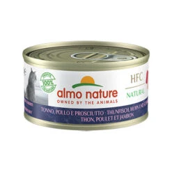 Almo Nature HFC 70 Katzenfutter - Dozen - Thunfisch, Huhn & Schinken
