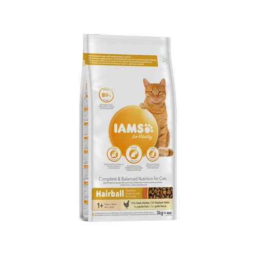 IAMS For Vitality Adult Cat Hairball 3 IAMS For Vitality Adult Cat Hairball